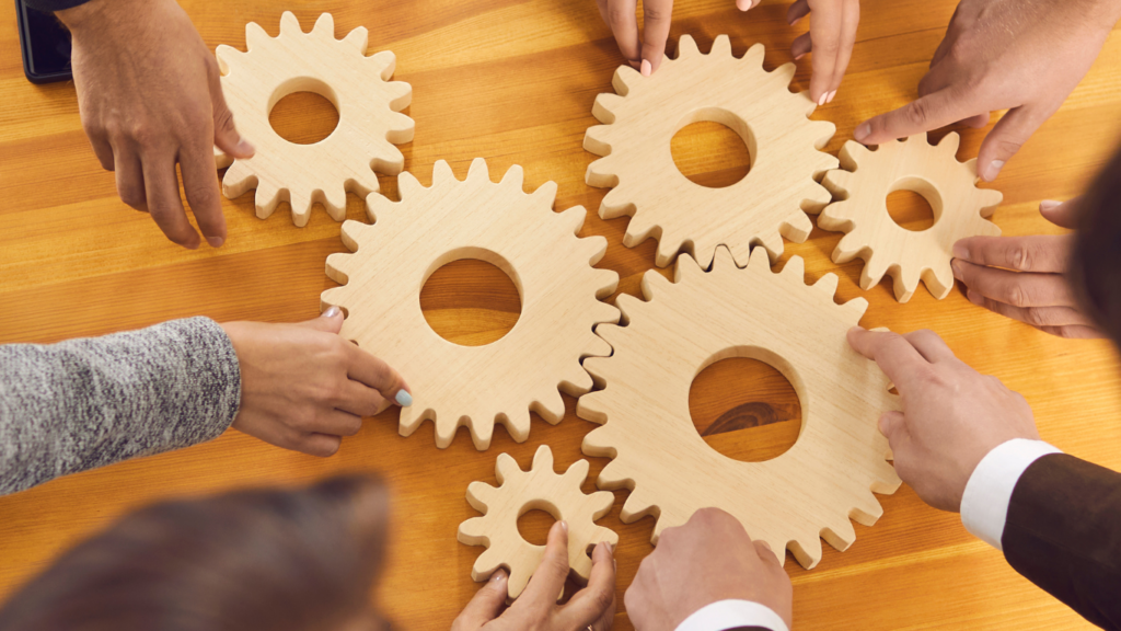 an illustration of a working trading system, where different components work together to form a structure for making trading decisions.